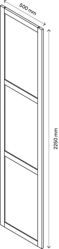 Dør til korpus 50 x 225 cm GoodHome Atomia egetræ/matglas