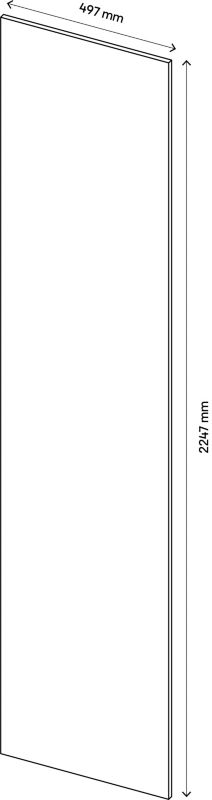 Dør til korpus 50 x 225 cm GoodHome Atomia med lysgrå mat‑ramme
