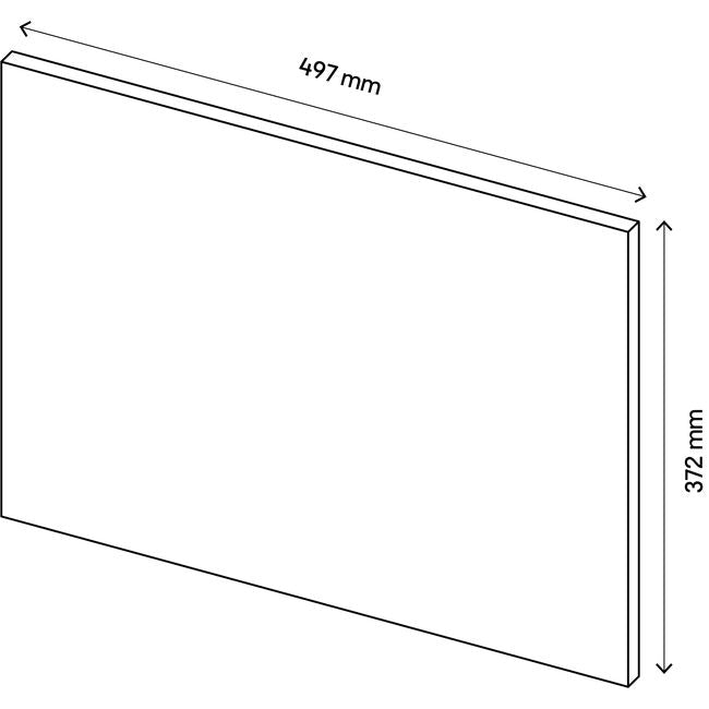 Dør til korpus 50 x 37,5 cm GoodHome Atomia antracit højglans