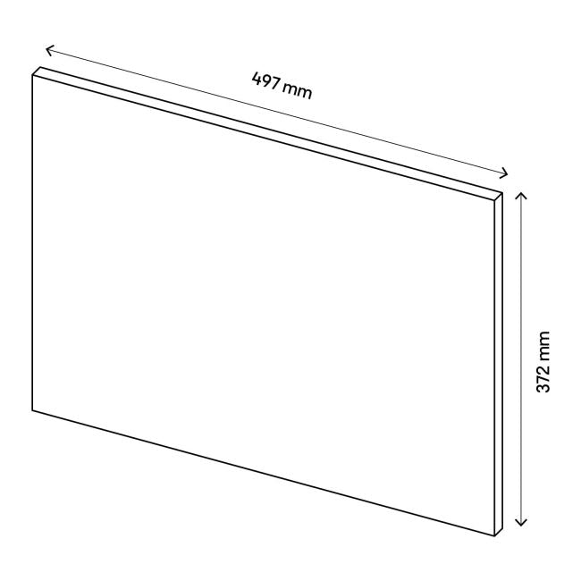 Dør til korpus 50 x 37,5 cm GoodHome Atomia med ramme, mat hvid