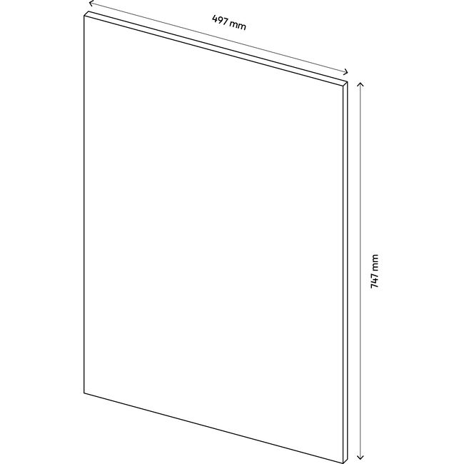 Dør til korpus 50 x 75 cm GoodHome Atomia med ramme, mat hvid