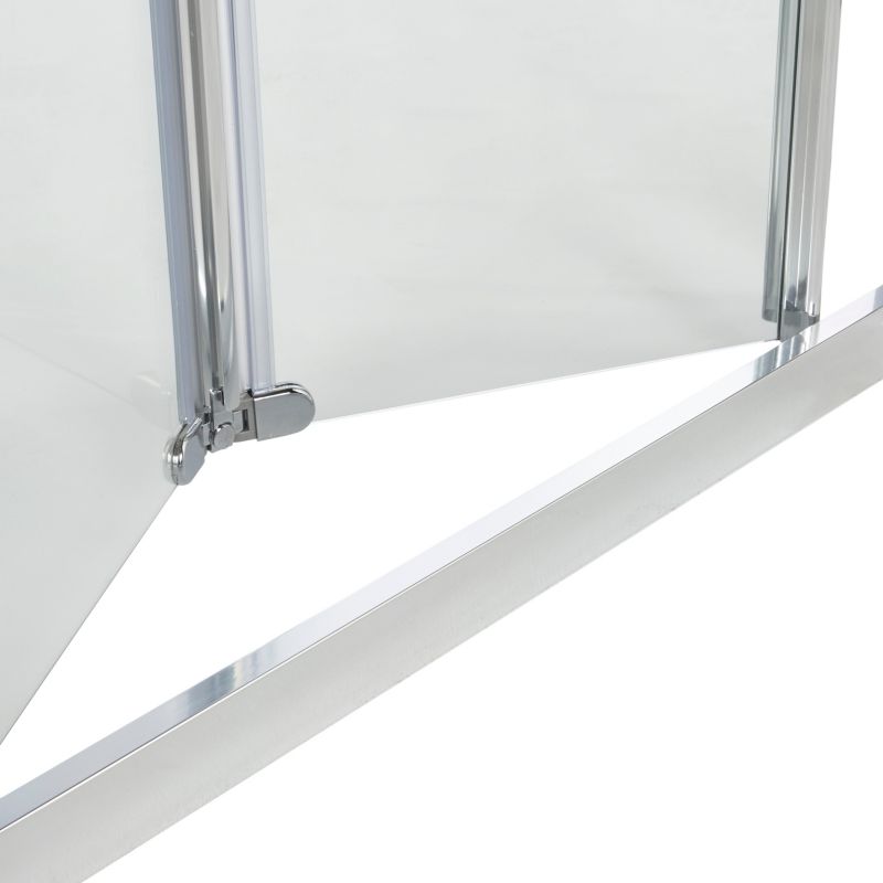 Sammenklappelige brusevægge Onega 90 cm krom/gennemsigtig