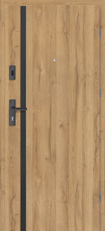 Indvendige trappeopgangsdøre Ateron 80 højrehængt Grandson-eg sort linje