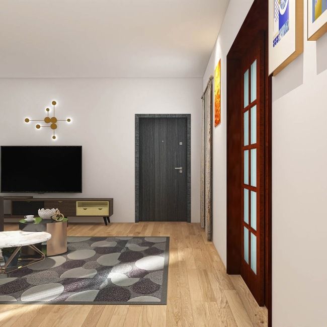 Indvendige Dominos 90 venstrehængte døre i grafit