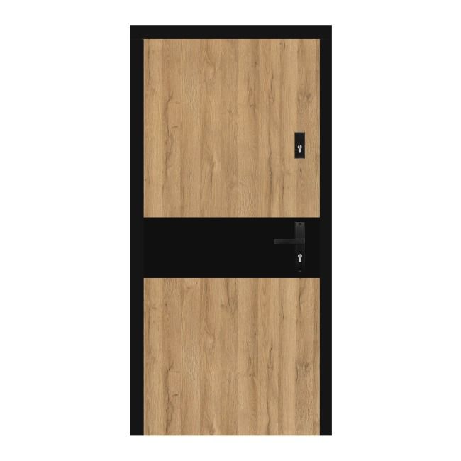 Indvendige opgangsdøre Stira door Ateron 90 venstre i grandeg egetræ med sort bånd