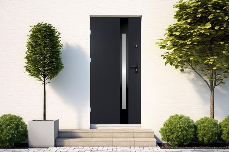 Yderdør O.K. Doors Temida Black P55 90 venstre antracit