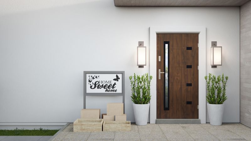 Yderdør Zitron 90 højre valnød