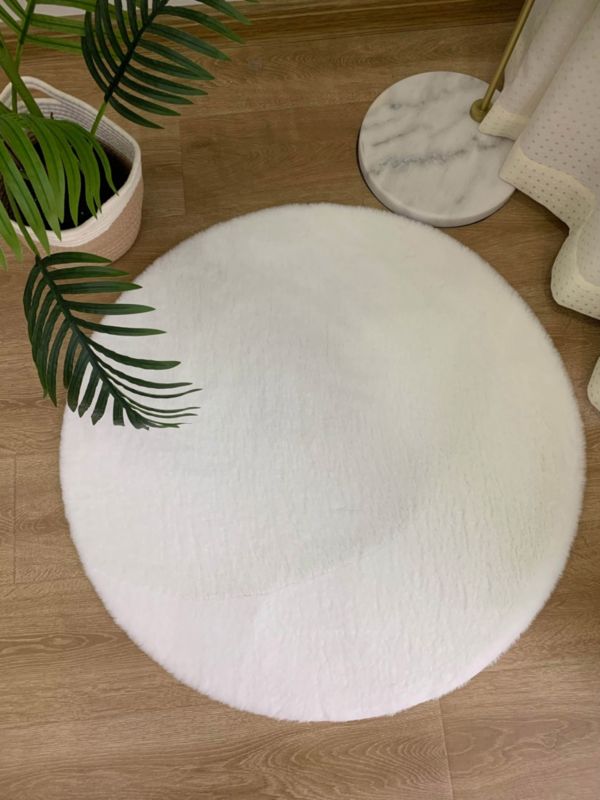 Balta Lop tæppe 80 cm hvid