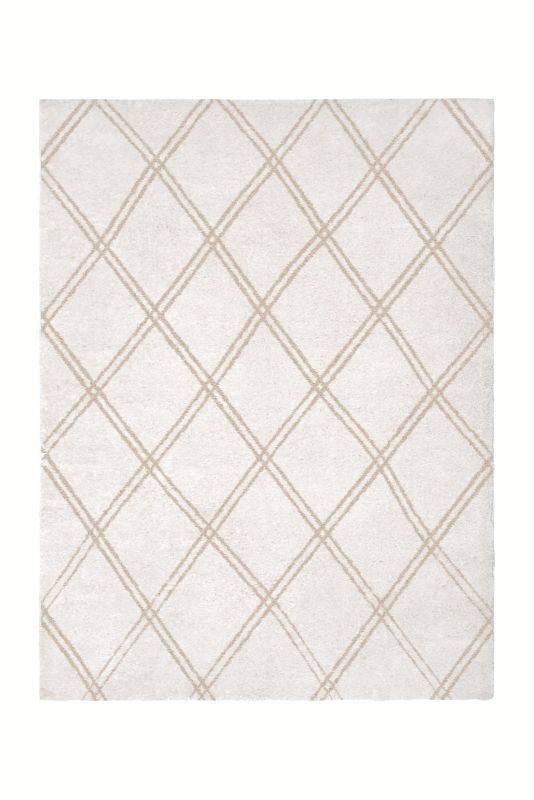 Direct Home and Garden Madrid tæppe med tern 150 x 200 cm beige