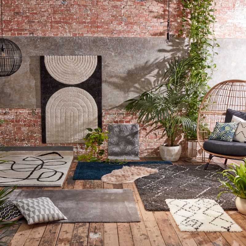 GoodHome Diablo tæppe 120 x 170 cm grå