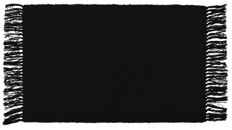 Sort tæppe 50 x 80 cm