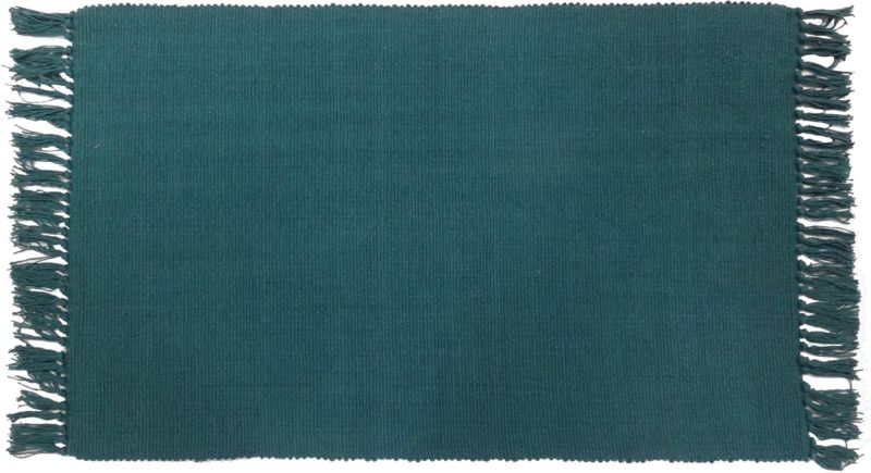 Tæppe 50 x 80 cm i havblå