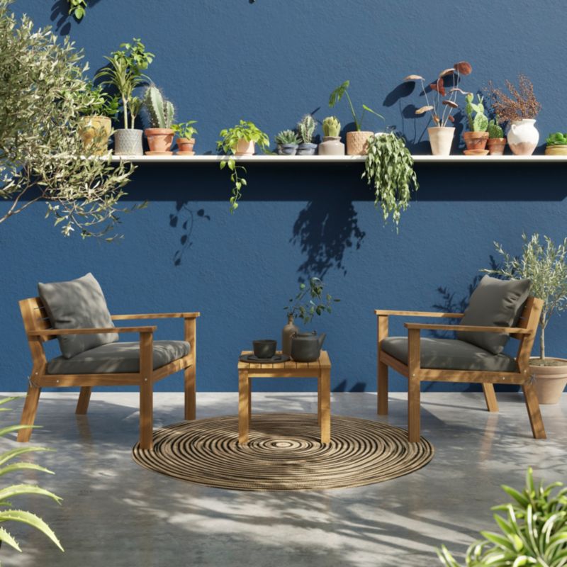 GoodHome tæppe 150 cm beige / sort