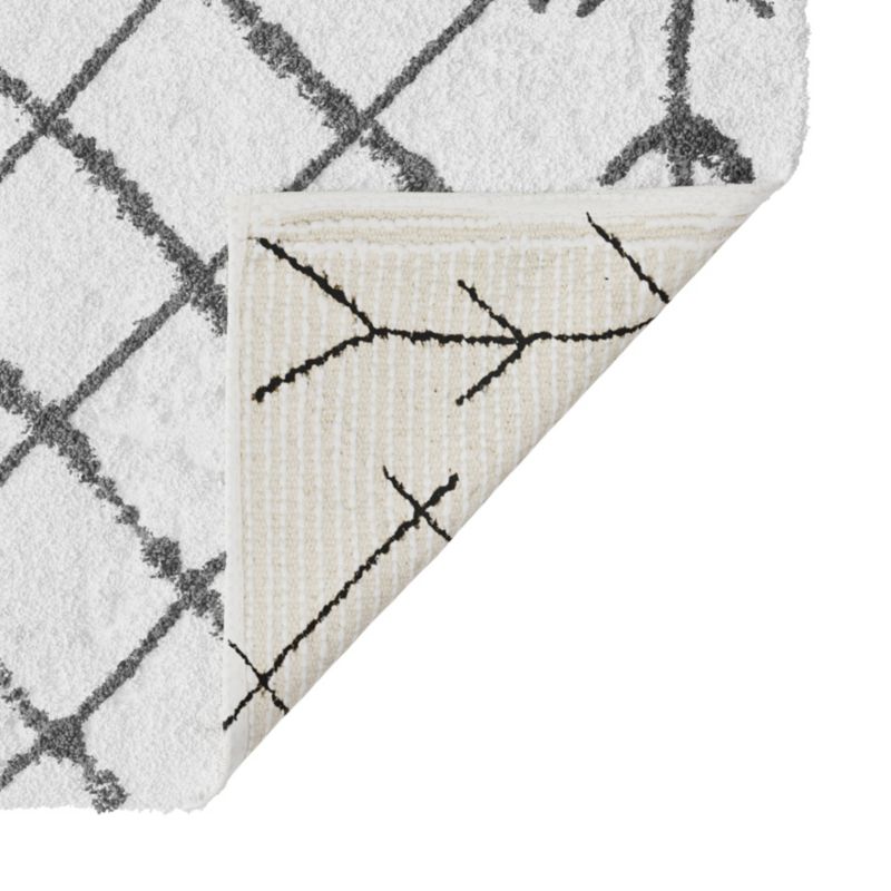 GoodHome Balan badeværelsesmåtte 50 x 80 cm hvid/sort