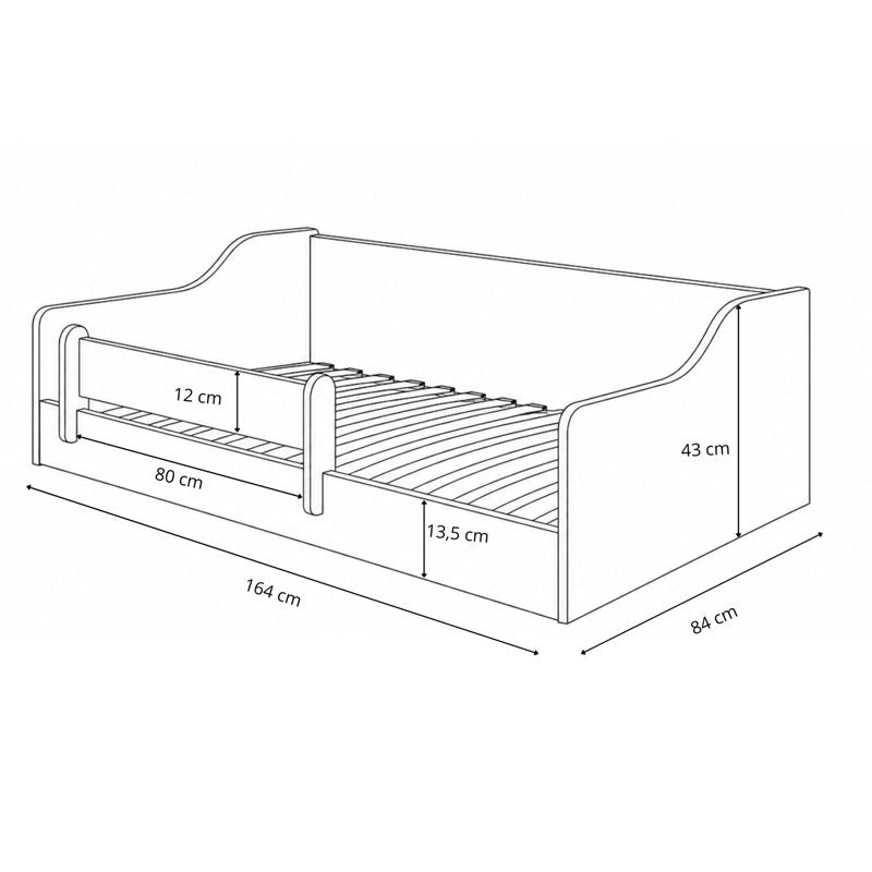 Montessori Gulvseng 160x80 cm Hvid