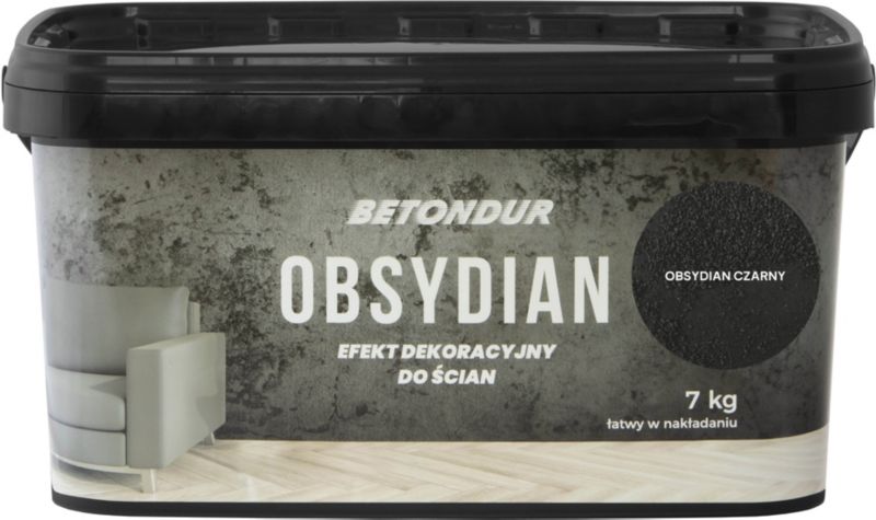 Dekorativ effekt til vægge Betondur sort obsidian 7 kg