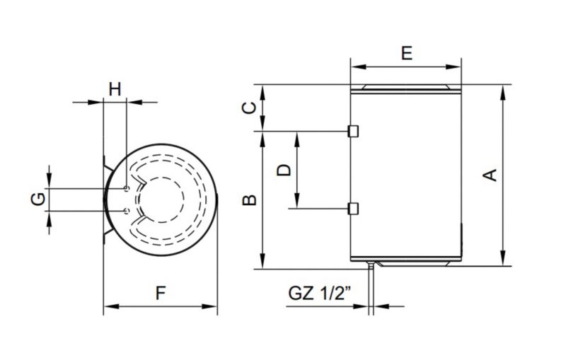 Elektrisk Vandvarmer Classic II 100 Liter Emaljeret