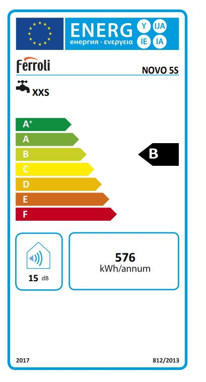 Vandvarmer NOVO 5L-U 5 Liter 2,0 kW Under Vask
