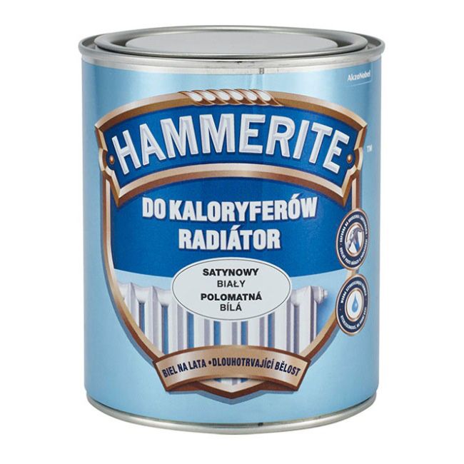 Hammerite akryl-emalje til radiatorer hvid satin 0,7 l