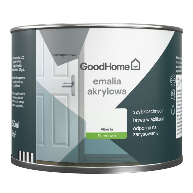 GoodHome Alberta akryl-emalje, pletresistent, 0,25 l