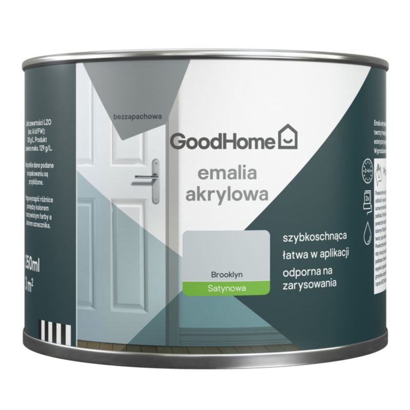 GoodHome Brooklyn akryl-emalje, pletresistent, 0,25 l