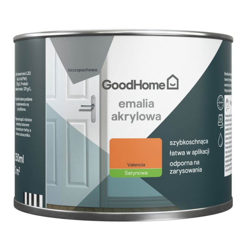 GoodHome Valencia akryl-emalje, pletresistent, 0,25 l