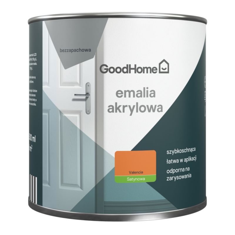 GoodHome Valencia akryl-emalje, pletresistent, 0,5 l