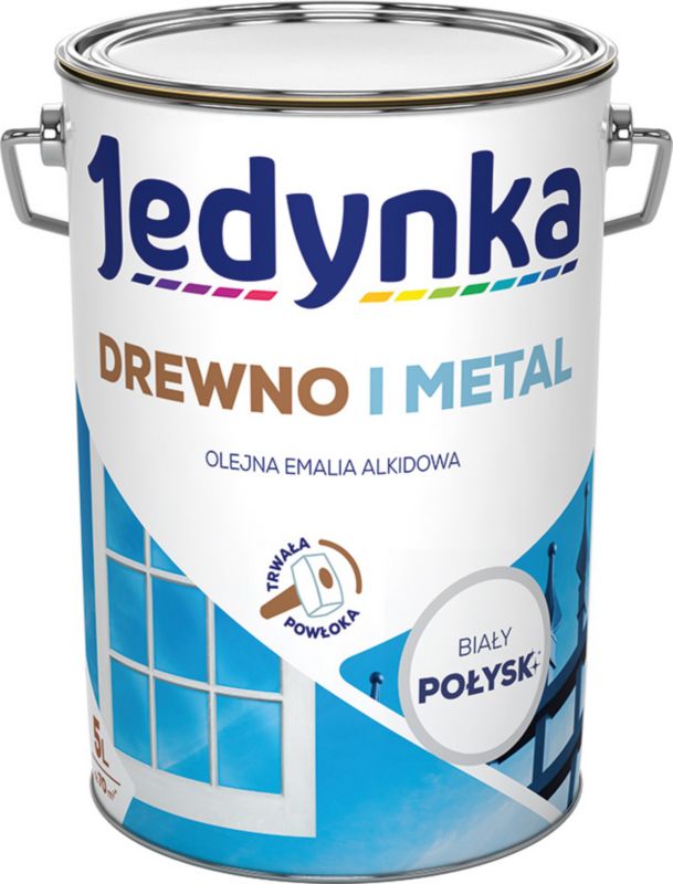 Alkydemalje Jedynka Træ og Metal hvid blank 5 l