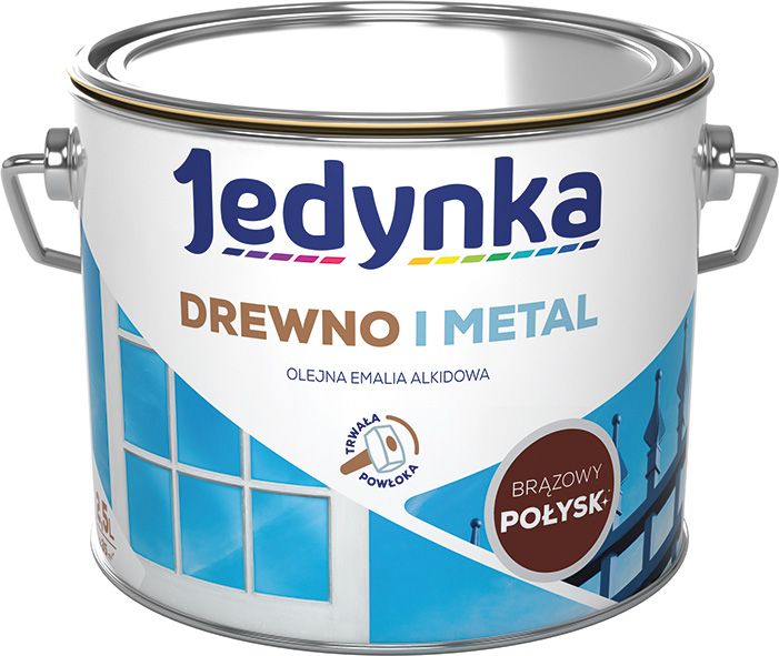 Alkydemalje Jedynka træ og metal brun blank 2,5 l