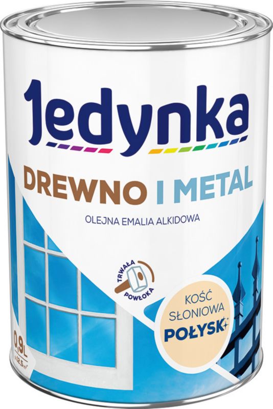 Alkydemalje Jedynka Træ og Metal elfenbensglans 0,9 l