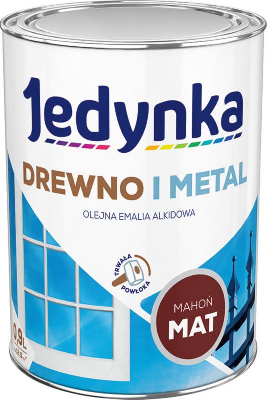 Alkyd-emalje Jedynka træ og metal mahogni mat 0,9 l