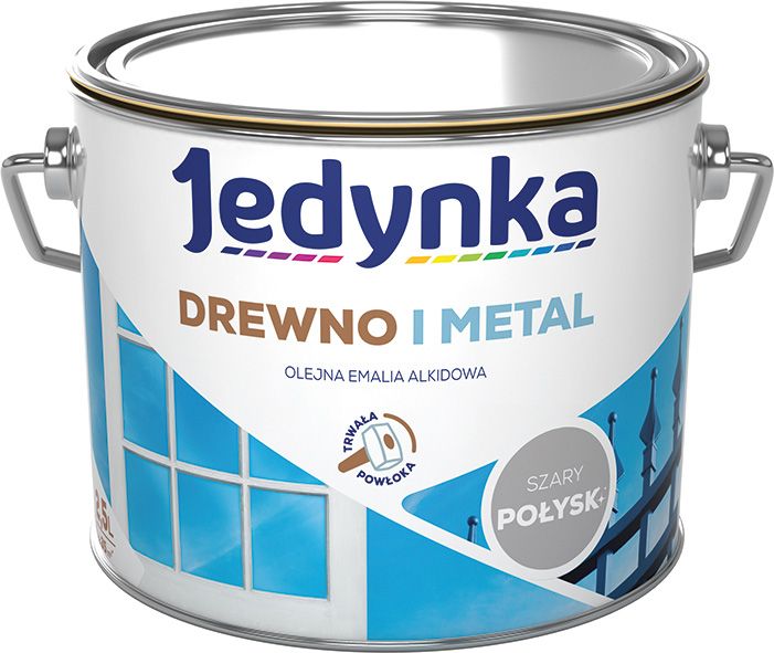 Alkydemalje Jedynka Træ og Metal grå blank 2,5 l