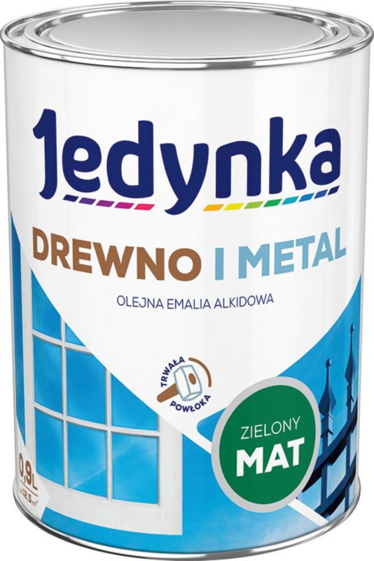 Alkydemalje Jedynka Træ og Metal grøn mat 0,9 l