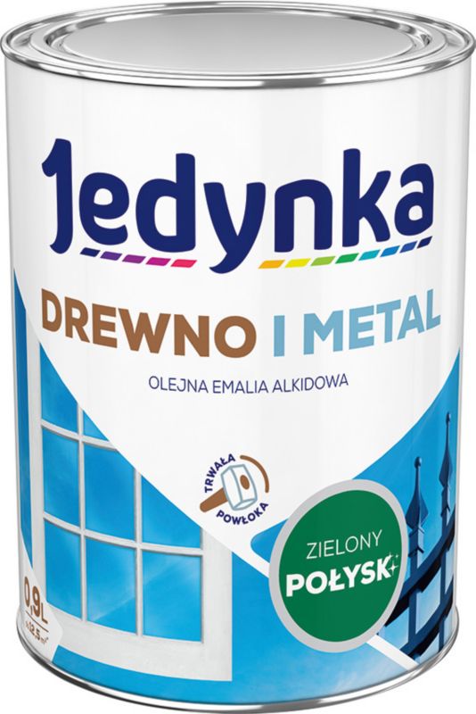 Alkydemalje Jedynka Træ og Metal grøn blank 0,9 l