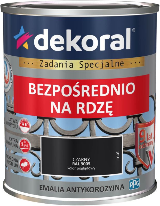 Dekoral antikorrosionsmaling mat sort 0,65 l