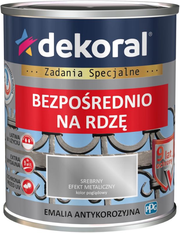 Dekoral antikorrosionsmaling i sølv, 0,65 l
