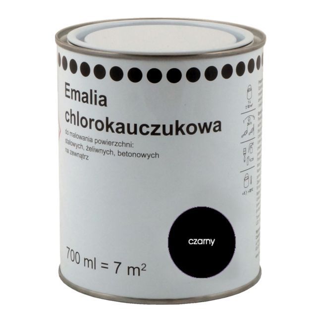 Chlorokauczuk-emalje 0,7 l sort
