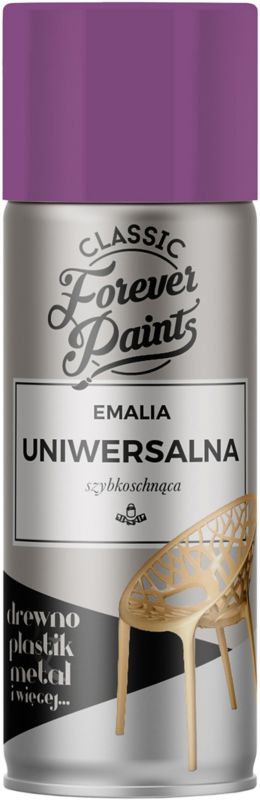Forever Paints universel hurtigttørrende emalje spray 400 ml lilla