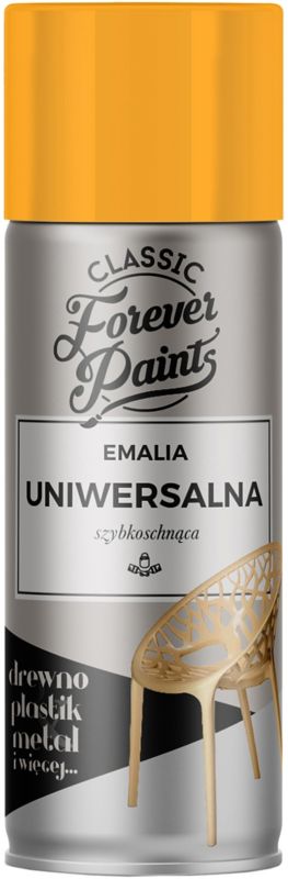 Forever Paints universal hurtigttørrende emalje spray 400 ml i orange