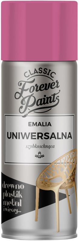 Forever Paints universel hurtigttørrende emalje spray 400 ml i pink