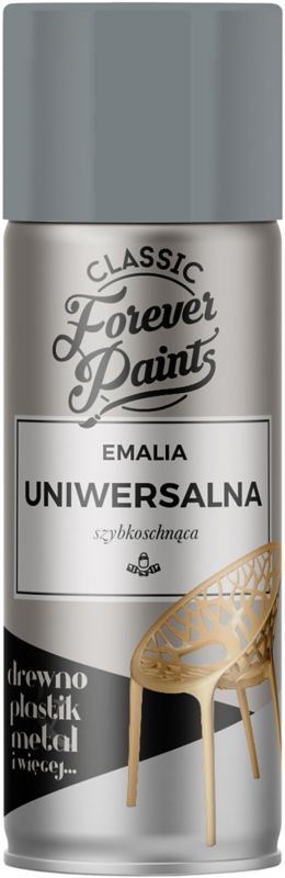 Forever Paints universel hurtigtørrende emalje 400 ml mørkegrå