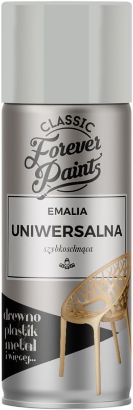Forever Paints universal hurtigttørrende emalje 400 ml lys grå