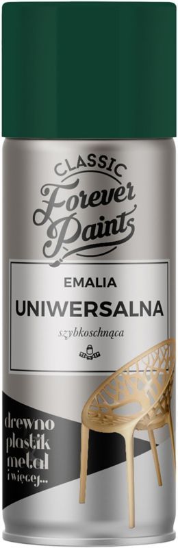 Forever Paints universel hurtigtørrende emaljespray 400 ml mørkegrøn