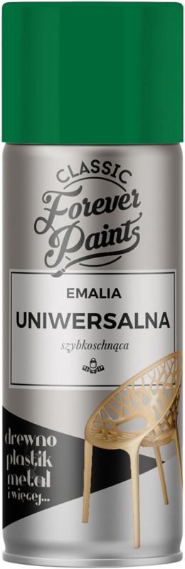 Hurtigtørrende universalemalje Forever Paints 400 ml i mørk myntgrøn