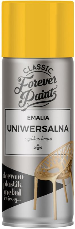 Forever Paints universal hurtigtørrende emaljemaling 400 ml gul