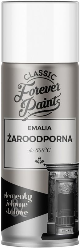 Varmebestandig emalje op til 600°C Forever Paints 400 ml hvid