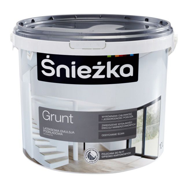 Emulsionsgrunder Śnieżka Grunt hvid 10 l