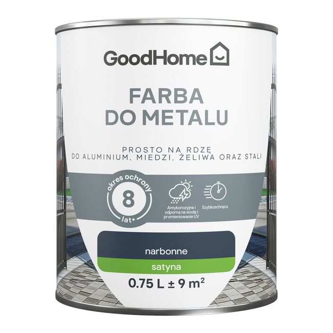 GoodHome antikorrosionsmaling satin mørkeblå 0,75 l