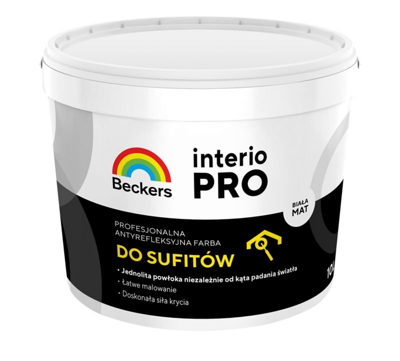 Beckers Interio Pro hvid antirefleksmaling 10 l