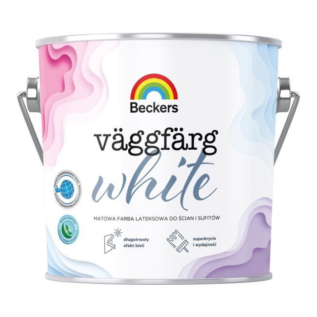 Beckers Vaggfarg hvid maling 3 l